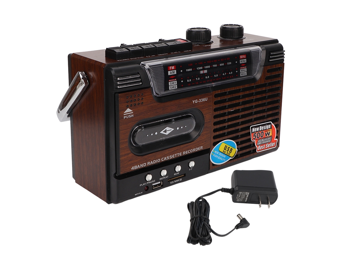 Reproductor De Casetes Con Radio Am/fm, Señal Potente, Sin Ruido, Compatible Con Tarjeta De Memoria Y Usb, Grabadora Portátil, Conexión Usb, 110 V