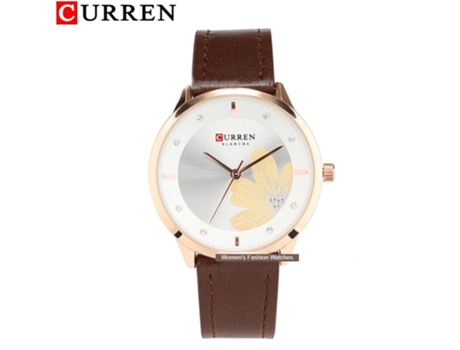 Relojes de Moda para Mujer Relojes de Cuarzo Impermeables Informales Reloj de Pulsera con Banda Dermis Reloj de Lujo para Mujer-Concha Rosa Blanca ...