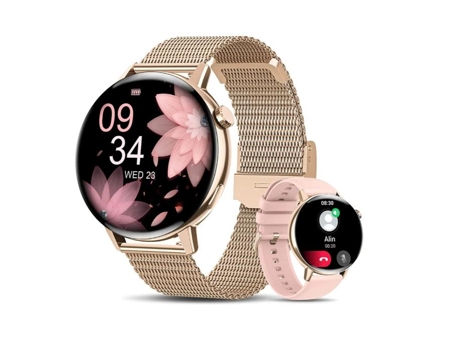 Reloj Inteligente para Mujer, Reloj con Pantalla Táctil Completa de 1,32 Pulgadas con Monitor SpO2 Monitor de Sueño 20 Modos Deportivos Podómetro R...