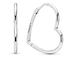 2026-aros De Pendientes De Corazón Asimétrico De Plata Ley Para Mujeres