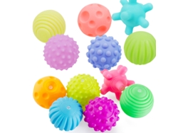 Ats-12 Piezas Juguetes Sensoriales Para Bebés Pelotas De Plástico Suaves Set Multiestructurado Multicolor Para Niños Bebés