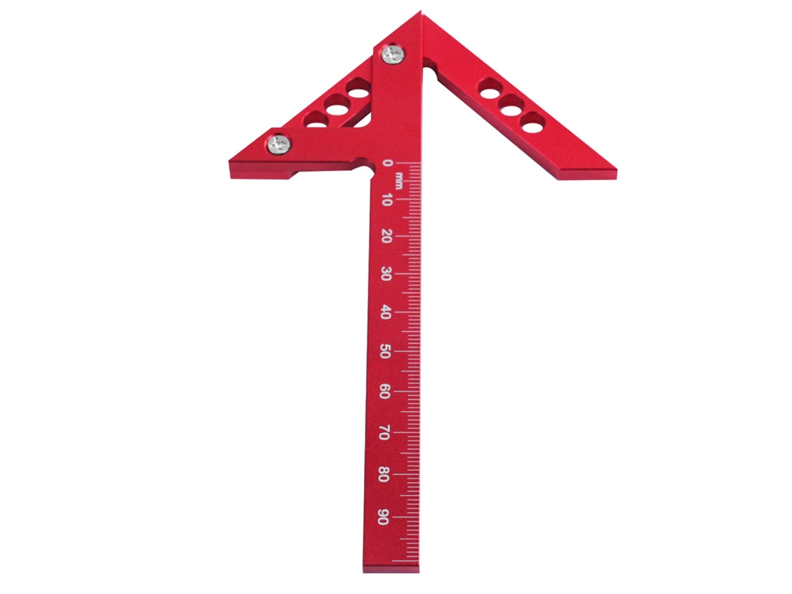 Marcador Central De Aleación De Aluminio, Regla Imperial Métrica Para Carpintería, Línea Vertical, Ángulo De 45°, Dibujo De Círculos