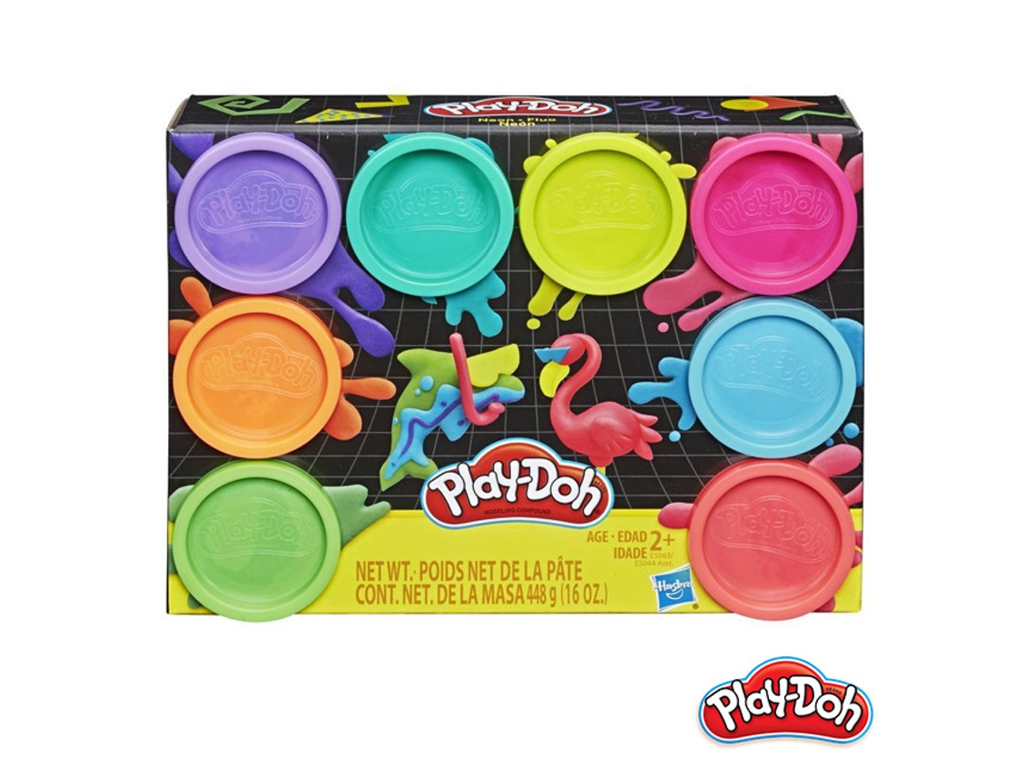 Plastilina PLAY DOH Neon (8 Unidades)