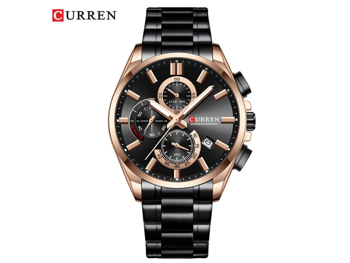 Reloj de hombre MDUG con movimiento japonés, correa de cuero, calendario, estilo casual y creativo.