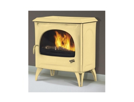Estufa de leña de hierro fundido 10,5kw beige. 388113SAHARA - GODIN