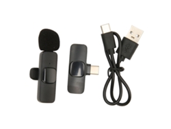 Micrófono De Solapa Mini K8 Inalámbrico Con Conexión Usb-c Plug Play Para Teléfonos Móviles, Ordenadores Y Tabletas.