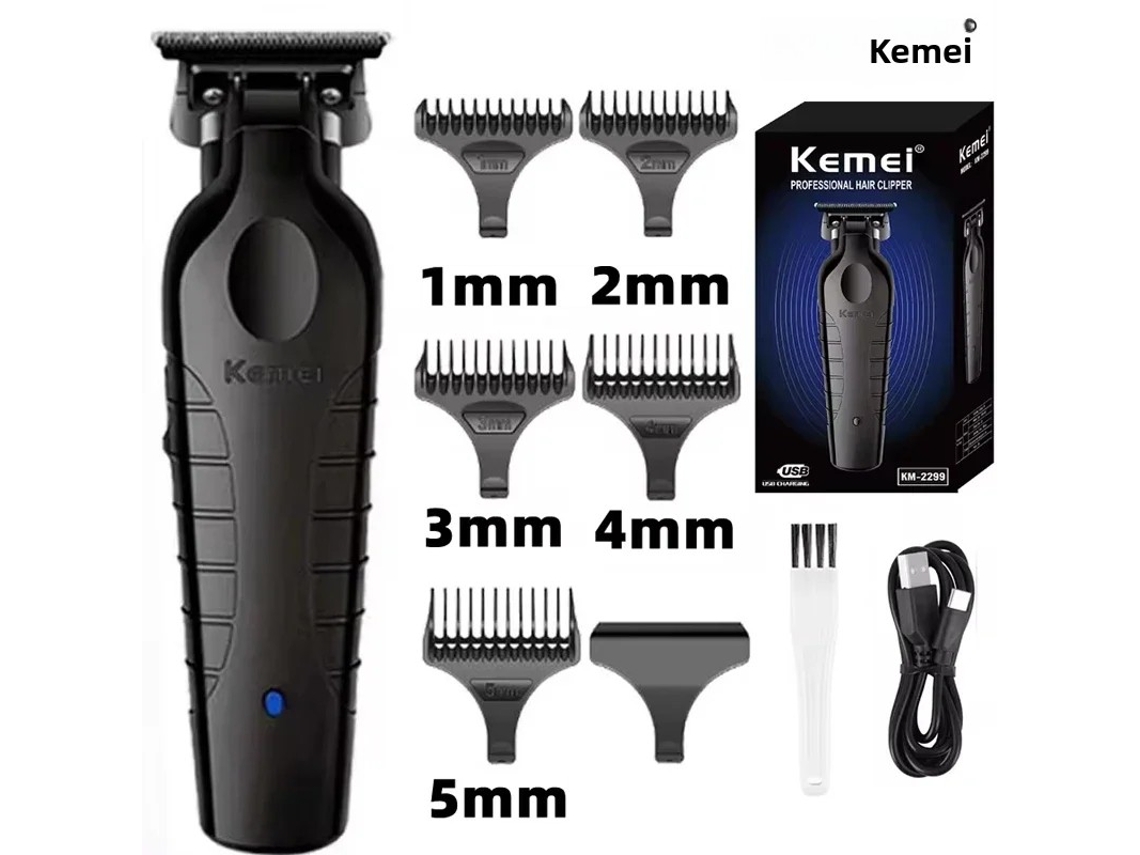 Cortapelos inalámbrico profesional para recortar la barba de hombres (Set A)