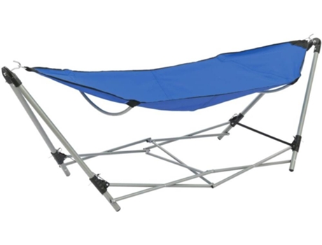 vidaXL Hamaca con soporte plegable azul