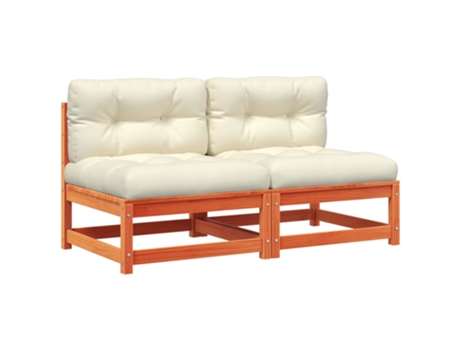 Conjunto 2 Sofá De Jardín VIDAXL Marrón (70x70x67 cm)