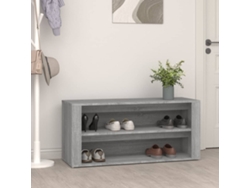 Zapatero Organizador en Madera Procesada Gris Cemento 100X35X45 Cm