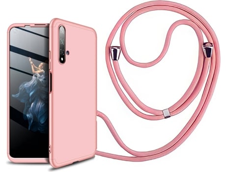 Funda Huawei Nova 5T Slim Armor 360º con Collar Rosa