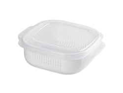 Recipiente De Almacenamiento Para Jengibre, Ajo Y Cebolla Con Cesta De Drenaje, Gran Capacidad, Pp Apto Para Uso Alimentario.