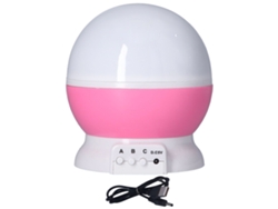 Mali lâmpada de Projeção de Estrelas Giratória Luz Noturna Bebê com Mudança de Cor Rosa Led