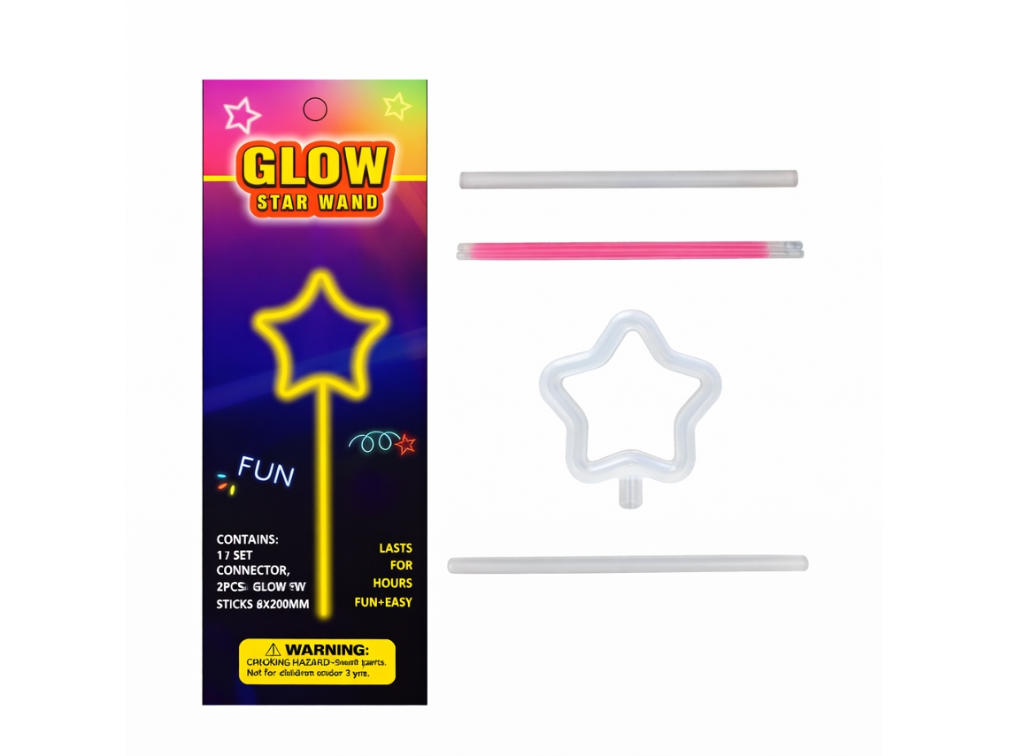 Varinha Estrela Brilhante Bk Ygb051 Multicores