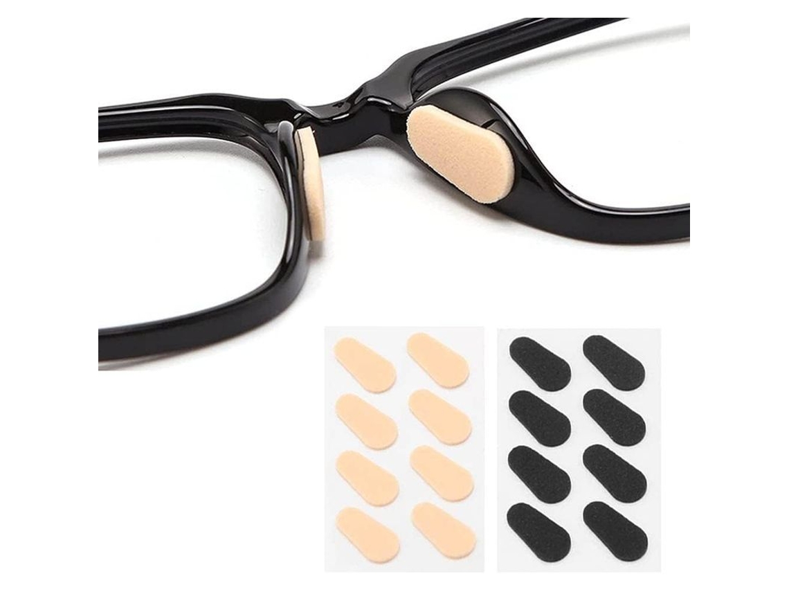 2 Almohadillas Nasales Para Gafas, Adhesivas Antideslizantes, Reducen La Presión Sobre Gafas Y Gafas De Sol (color Piel Y Negro).