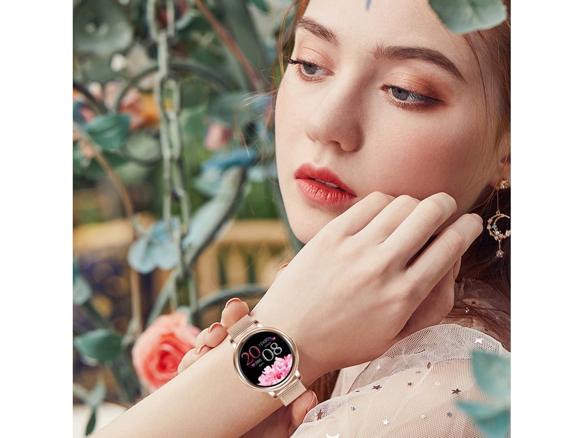 Reloj Inteligente Para Mujeres Con Rastreador De Fitness, Monitor De Frecuencia Cardíaca, Presión Arterial Y Sueño, Ip67