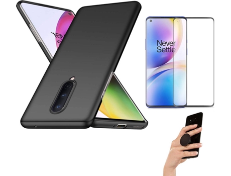 Carcasa y Protector de Pantalla Oneplus 8 Negro