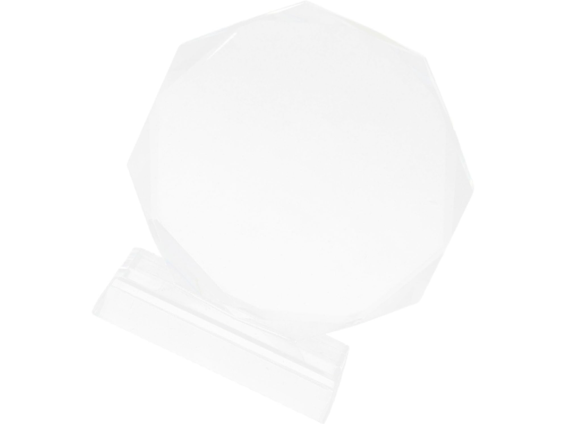 Trofeo Octogonal De Cristal De 200 Mm, Premio De Pie, Placa Conmemorativa En Blanco Para Premios.