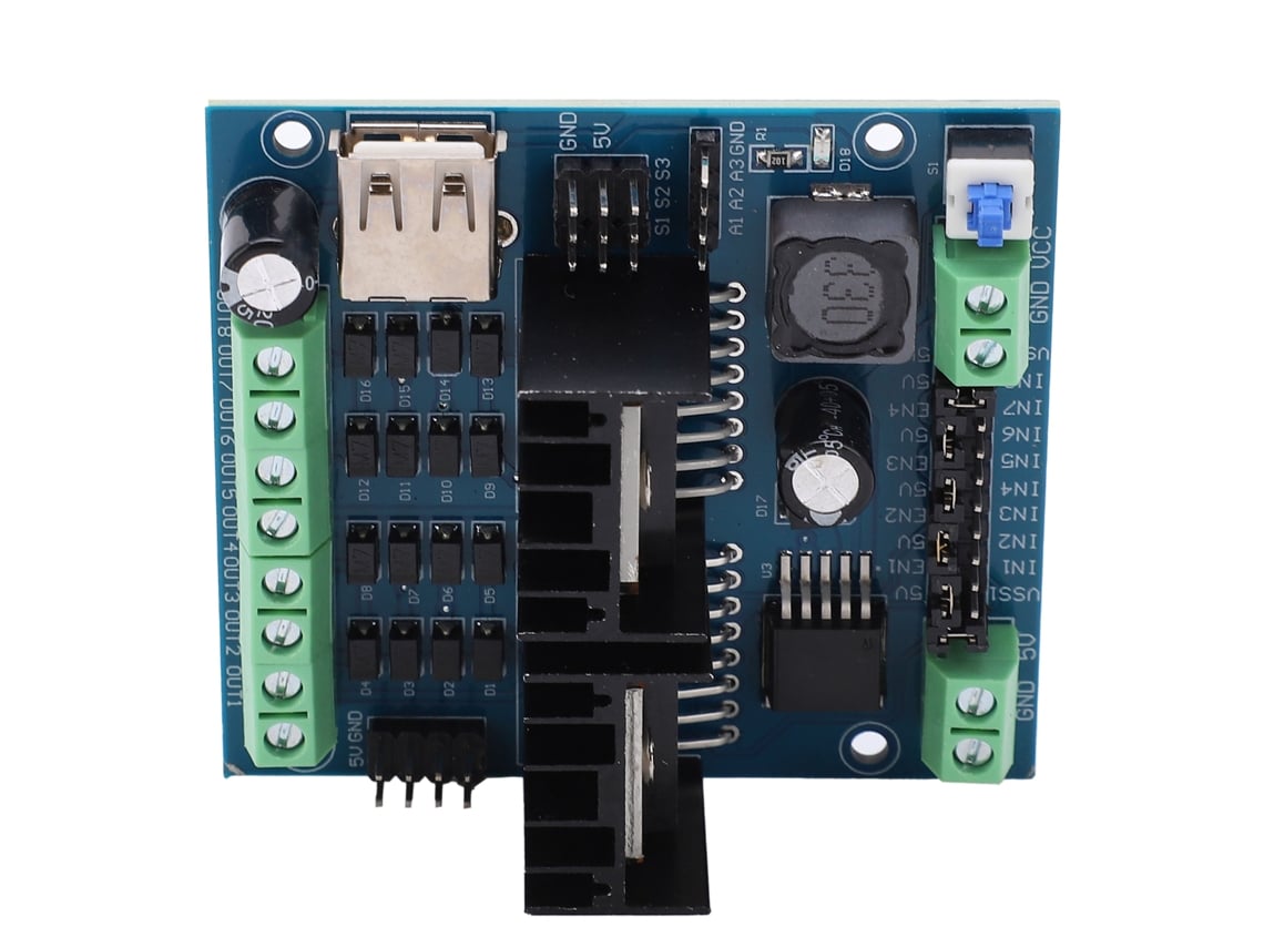 Módulo controlador 2026as-L298n, placa de control de motor de 4 canales, componente electrónico inteligente