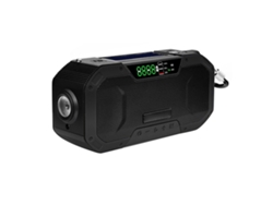 Radio De Mano Portátil Multifunción Impermeable Ipx6 Para Emergencias Al Aire Libre Radio Fm Altavoz Bt Con Luz Led