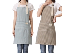 2026-33009-delantal De Cocina Ajustable Con 2 Bolsillos, Paquete De 2, Material Suave Y Ligero Para Cocina, Manualidades Y Pintura
