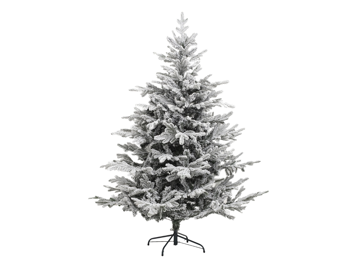 Árbol de Navidad Frosty 150cm verde flocado blanco purpurina - FEERIC LIGHTS & CHRISTMAS