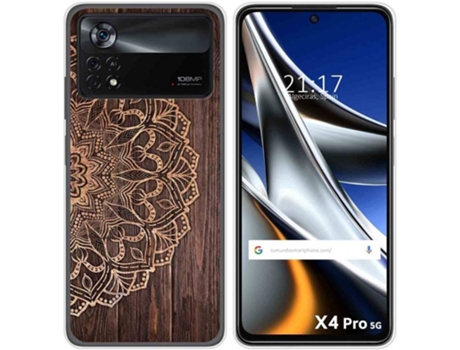 Carcasa para Xiaomi Poco X4 Pro 5G TUMUNDOSMARTPHONE Dibujos Madera 06 Multicolor