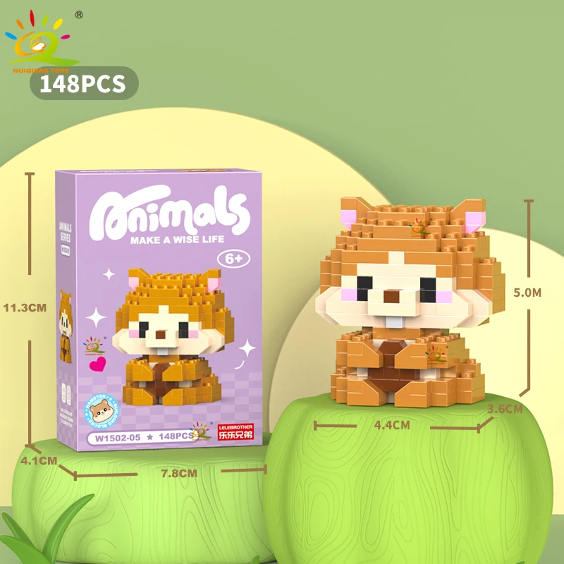 Miniaturas De Animais Fofos Y Blocos De Montar, Modelo 3d Forma De Diamante, Brinquedo Diy, Presente Para Niños.