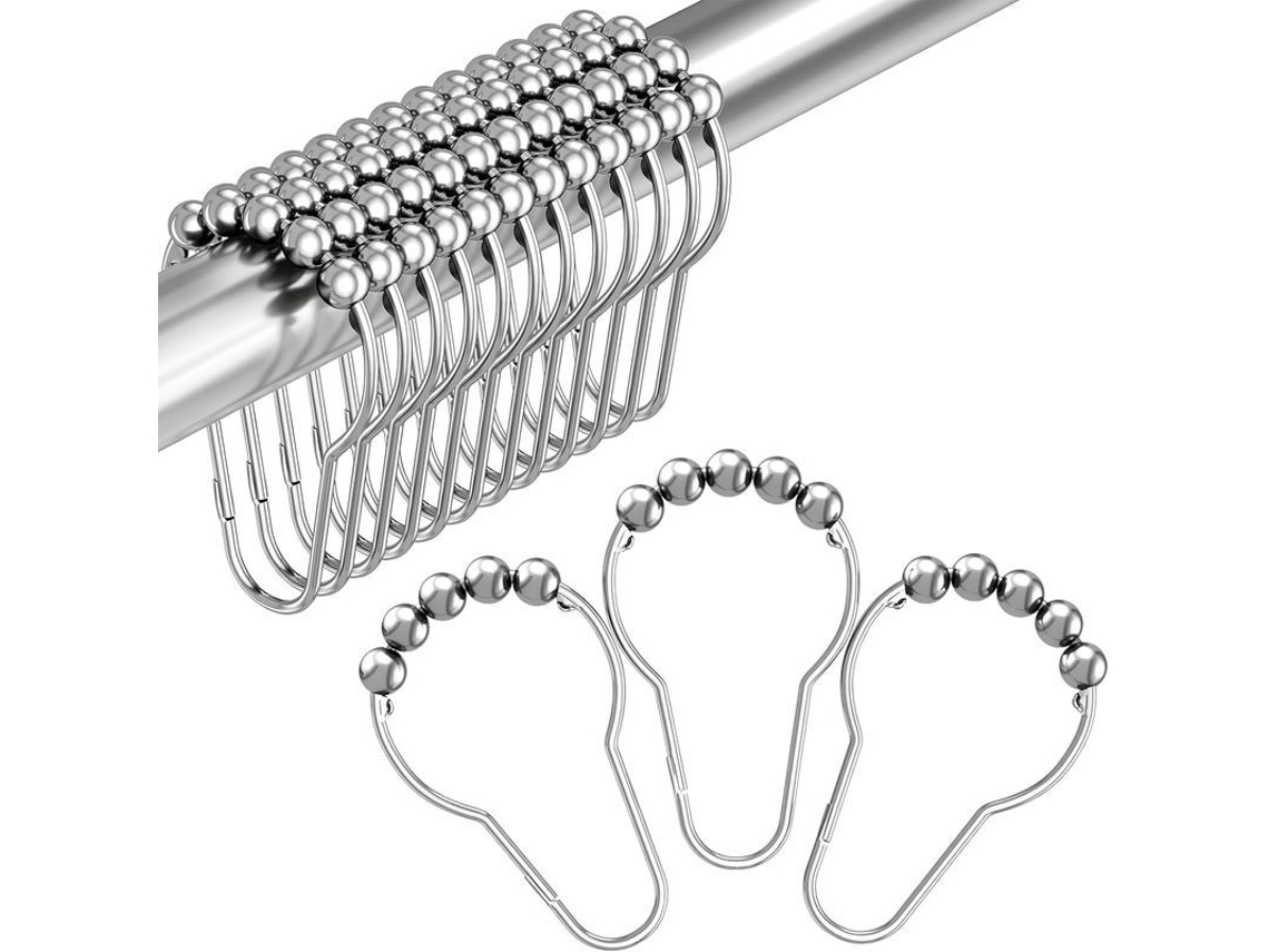 Accesorios Para Cortinas De Ducha De Acero Inoxidable Antioxidante. Anillos Cromados Para Cortinas.