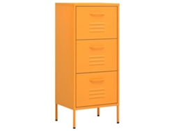 Armario de almacenamiento de acero 42,5x35x101,5 cm Amarillo Mostaza MAISON EXCLUSIVE