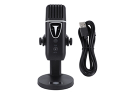 Micrófono Usb Para Juegos Con Función De Condensador, Silencio Rápido, Luz Ambiental Y Ajuste De Ganancia Para Pc