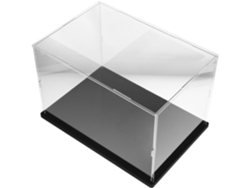 Caja De Almacenamiento Transparente Con Base Negra Para Figuras De Colección, Vitrinas Y A Prueba De Polvo.