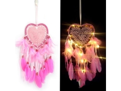 Araña De Ensueño Con Luz Led, Forma De Corazón, Hecha A Mano, Exquisitas Plumas Para Niños, Hogar, Coche, Dormitorio.