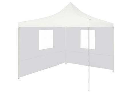 MAISON EXCLUSIVE Carpa plegable profesional con 2 paredes acero blanco 2x2 m