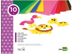 Bloc de Papel de Fieltro LIDERPAPEL 547464 (Multicolor - 10 Hojas)