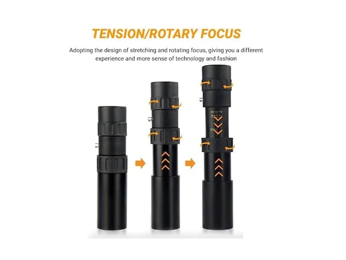 Monocular de visión nocturna con zoom digital de alta definición, binoculares de viaje con visión nocturna, para caza y acampada, color negro Yizhood