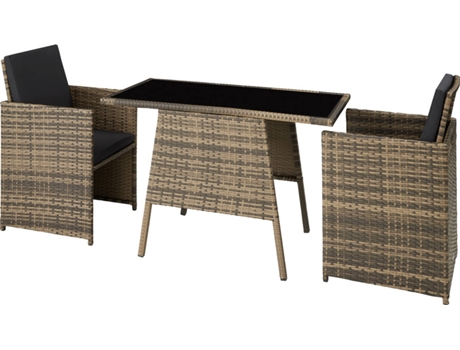 Conjunto de Jardín TECTAKE Lausanne (Marrón - Polietileno - 52.5x56x88 cm)
