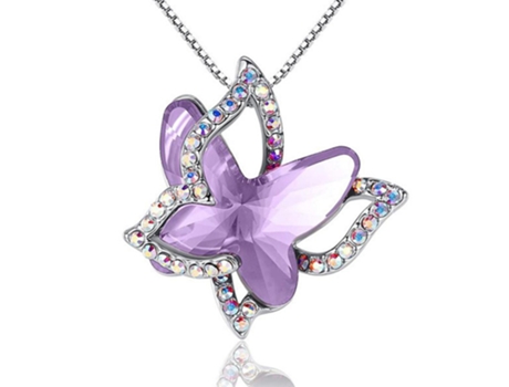 Collar Mariposa Joyas-Púrpura Claro Collar Mariposa Joyas-Púrpura Claro JEIIBRZUI