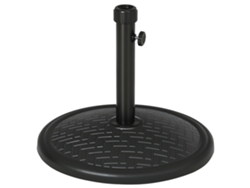 Base redonda para sombrilla de jardín, de hormigón, Ø46 cm, negra.
