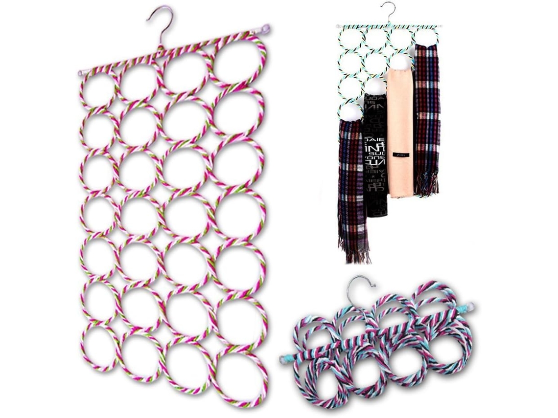 Organizador de armario elegante, diseño plegable y gancho de metal resistente, percha para bufandas que ahorra espacio para tus necesidades de aire.