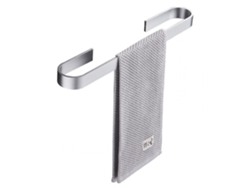 Toallero de baño, colgador de toallas, espacio negro, plateado, aluminio, organizador de toallas de pared, estante de almacenamiento de cocina Gusshious