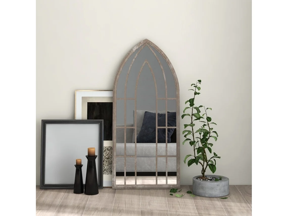 Espejo de Hierro para Uso en Interiores 100X45 cm Color Arena Decoración