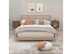 Mesitas de Noche de Pared 2 Pzs 50X30X47Cm Roble Marrón