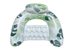 Silla Hinchable Para Piscina Con Portavasos Y Respaldo Juguete Para Fiestas En La Piscina, Color Verde Claro. Siurn