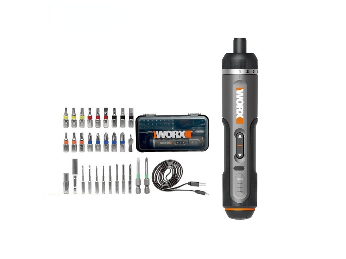 Destornillador Eléctrico Inalámbrico De 4 V Con Juego De Puntas De 30 Piezas, Juego De Herramientas Eléctricas Recargables Por Usb.