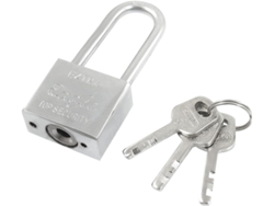 Candado De Seguridad Con Grillete Metálico De 30 Mm De Ancho Y 2,8" De Largo, Con 3 Llaves.