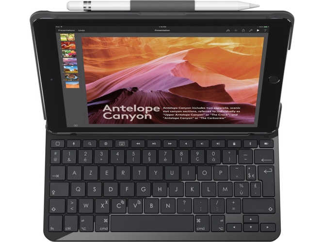 Funda Teclado LOGITECH Slim Folio (Layout Alemán)