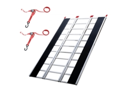 Rampa Plegable de Aluminio para Vehículos hasta 680kg con Bandas Antideslizantes Tekmaquinas