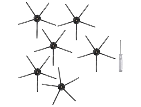 Piezas de repuesto de 5 brazos, accesorios de Cepillo Lateral para Roborock S5 S6 T6 E2 E35 S60 S61, piezas de vacío con destornillador de 1 pieza