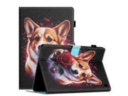 Funda de cuero inteligente con diseño colorido y costuras para la tableta Amazon Fire HD 10 2021 Webake
